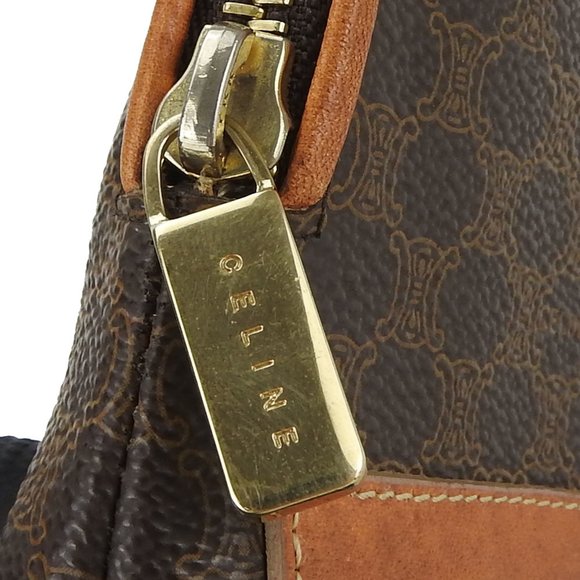 Celine pouch, macadam leather, brown, accessories, women's, CELINE - Picture 6 of 11